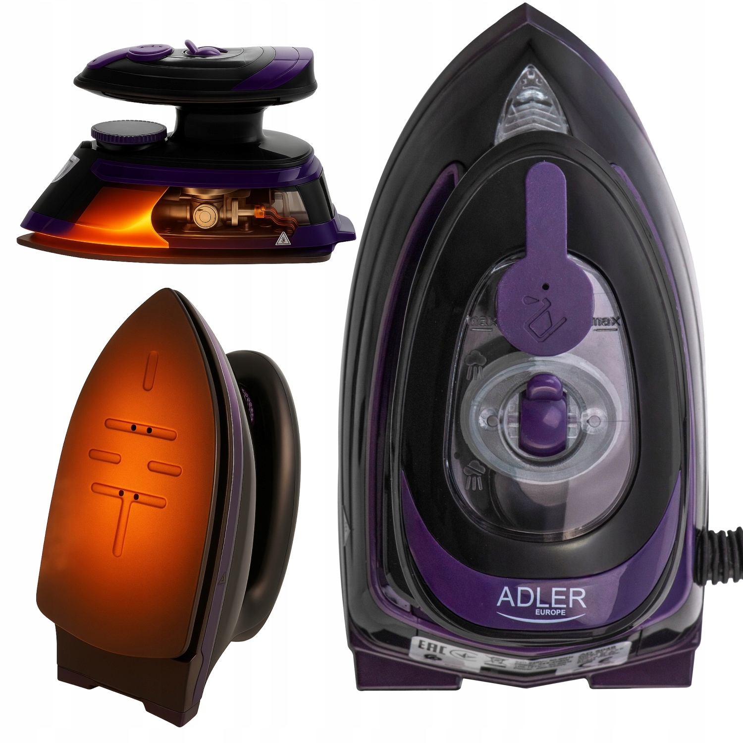 Żelazko Turystyczne Parowe 2w1 Podwójne Zasilanie 110/220V Ceramiczna Stopa