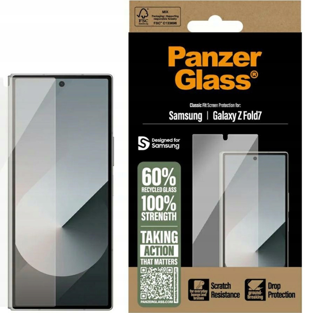 Ochranné Sklo PanzerGlass , pro Samsung Galaxy Z Fold7, tvrzené sklo
