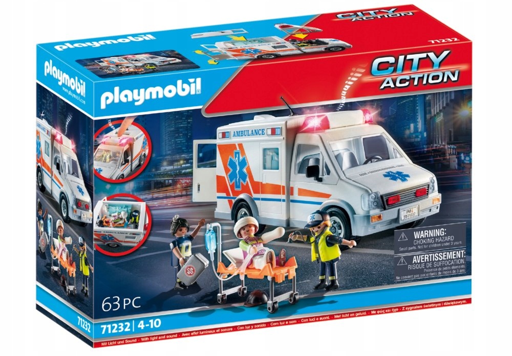 

Karetka Pogotowia Ambulans Św/Dw Action Playmobil