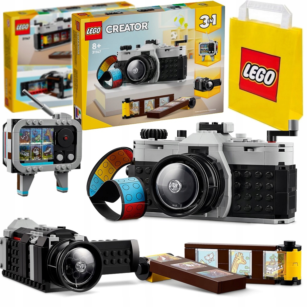Lego Creator 31147 Aparat retro Kamera Tv 3w1 Klocki od 8 lat