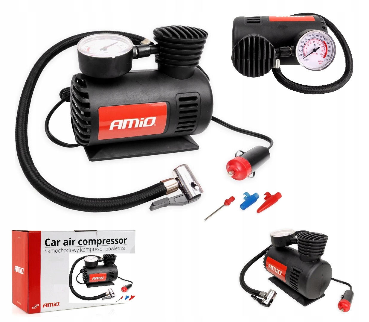 KOMPRESOR SPRĘŻARKA SAMOCHODOWA POMPKA 12V 300PSI