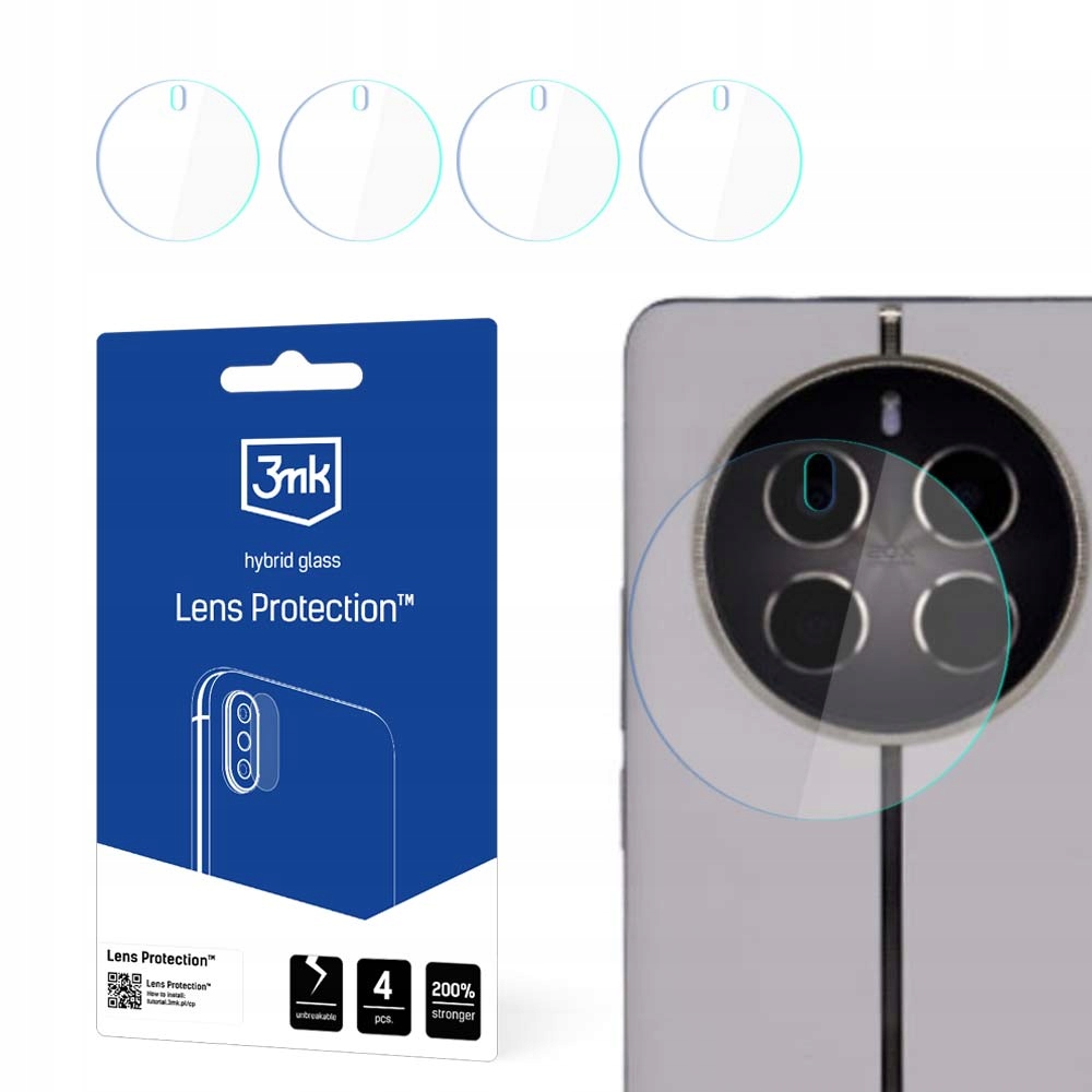 Szkło na aparat 3mk Lens Protection™ hybrydowe na Realme 12 Pro/