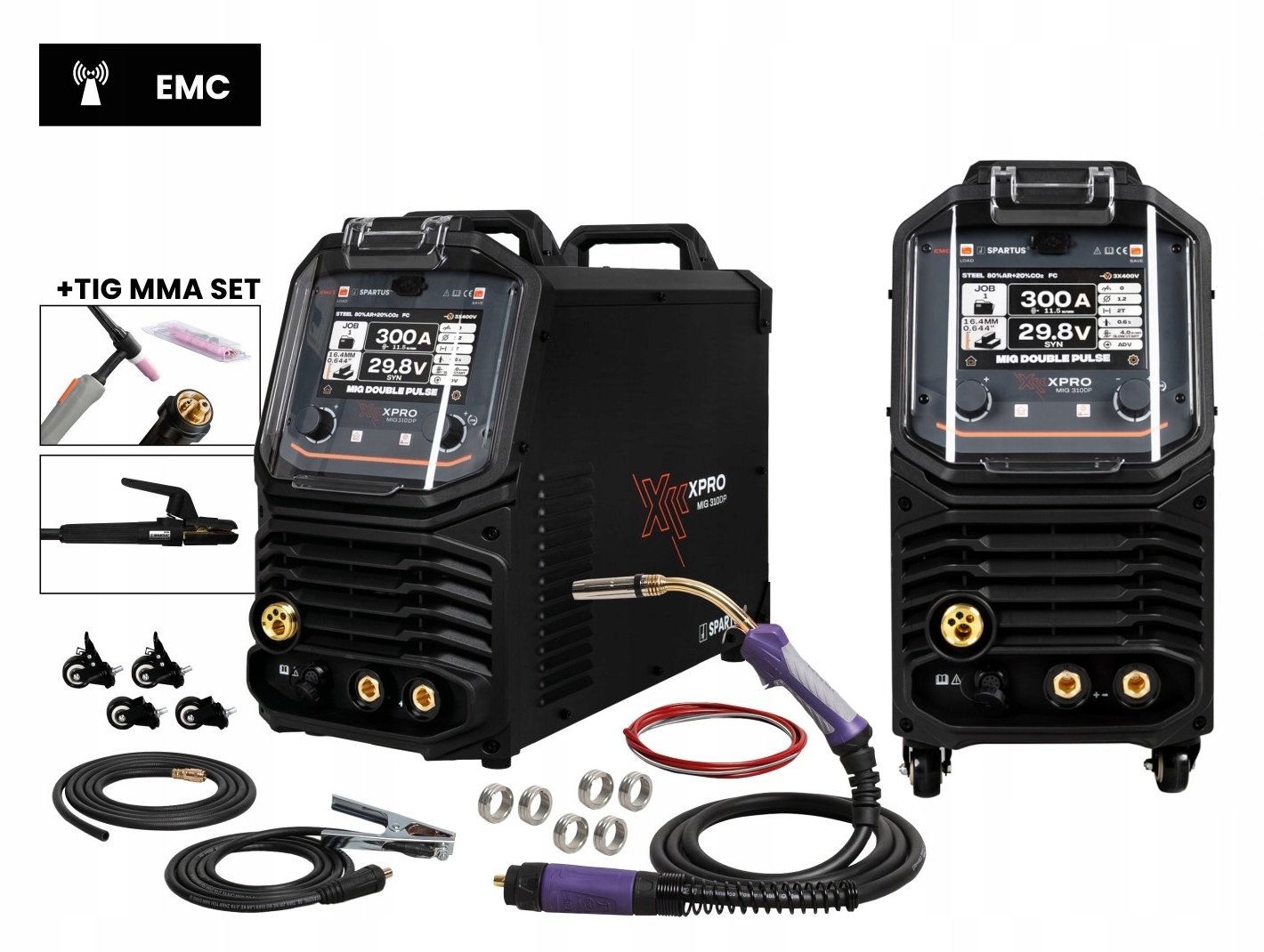 Spawarka Inwertorowa Spartus XPro Mig 310 Dual Pulse 400V 300A Uchwyt Tig