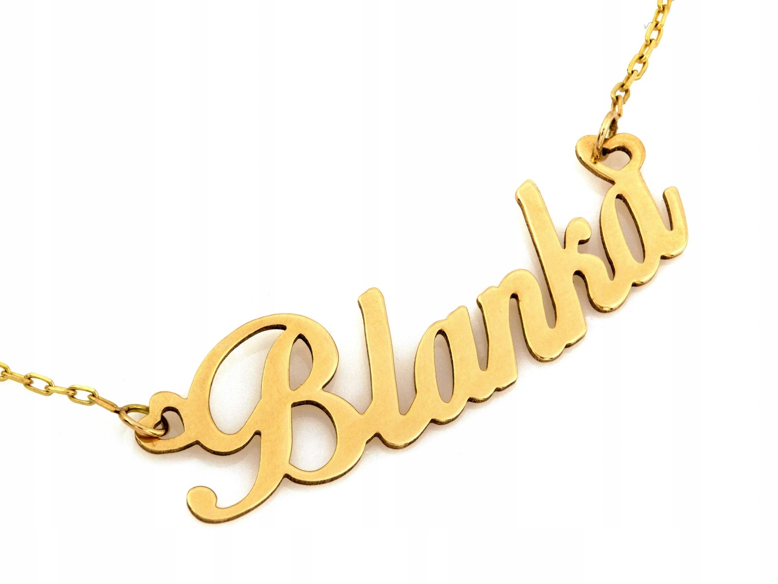 Zlatý náhrdelník 585 s jménem Blanka celebrita 2.47g Valentýn