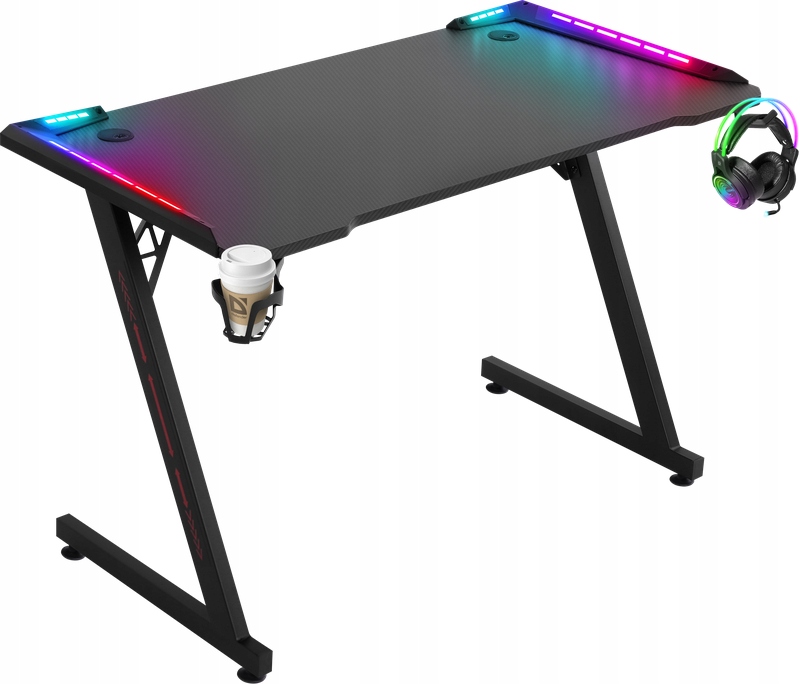 BIURKO DEFENDER IDOL RGB CZARNE GAMING — 12