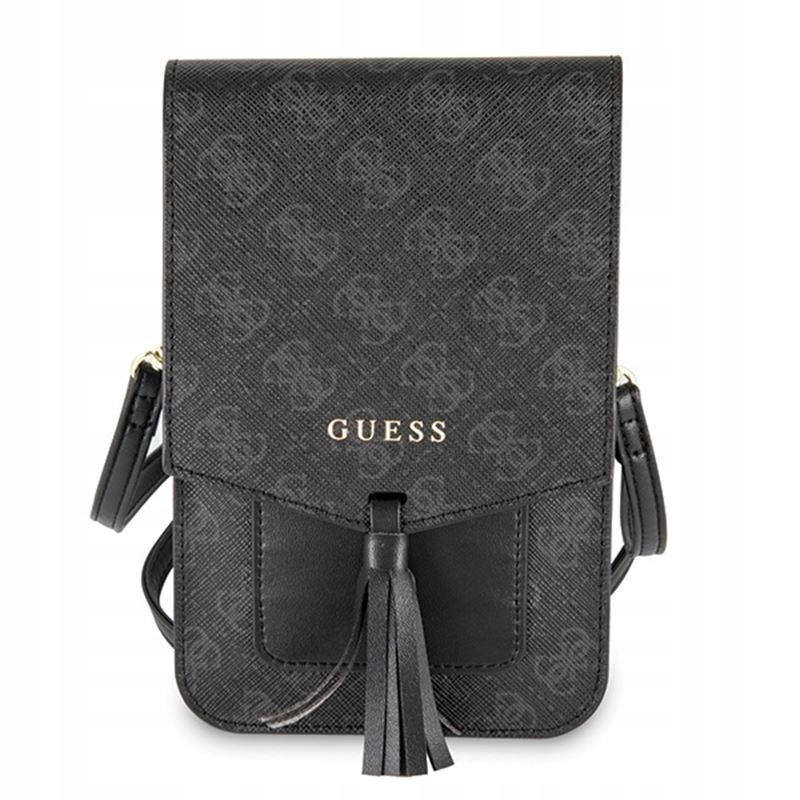 Taška s přihrádkou na chytrý telefon Guess 4G Uptown Wallet Phone Bag Černá