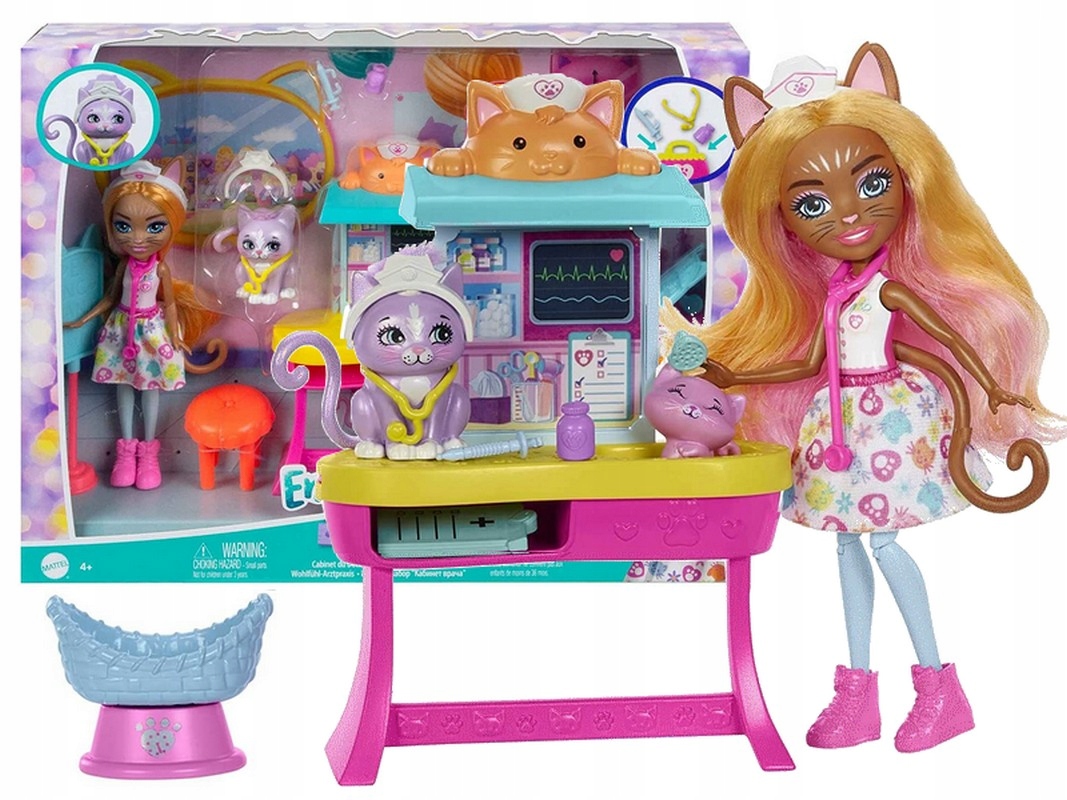 

Enchantimals Lalka Dr Carlin Cat gabinet lekarski