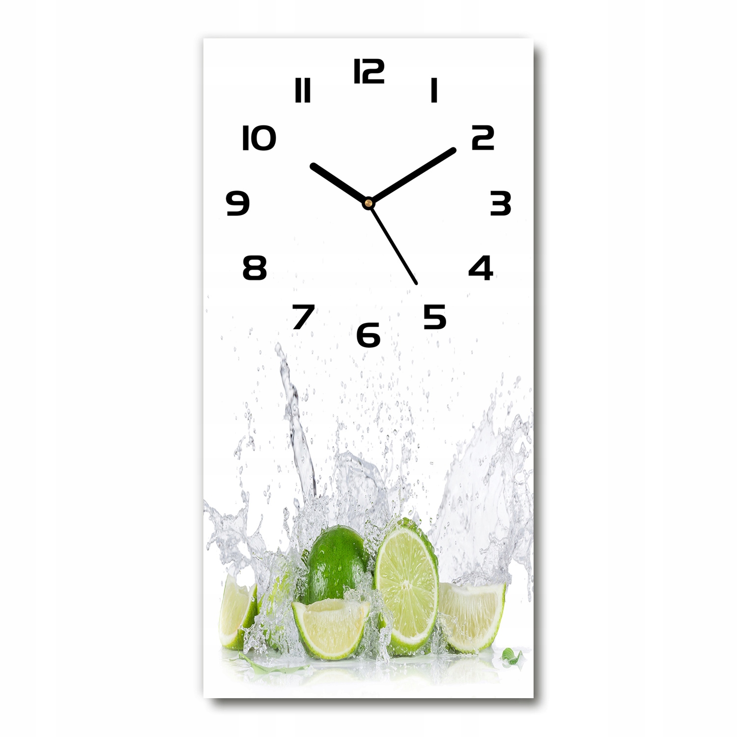 

Zegar szklany pionowy, nowoczesny Limonka 30x60 cm