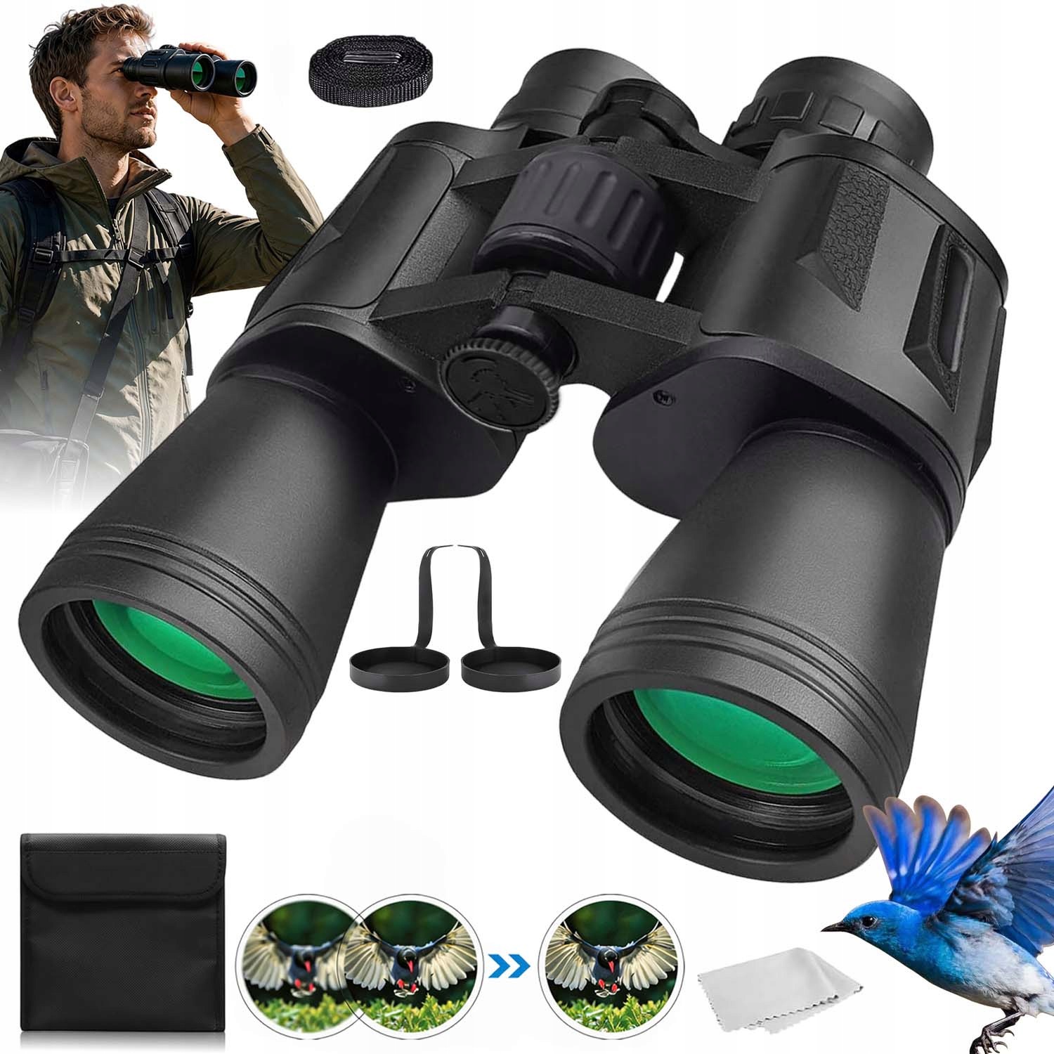 Taktická Vojenská Lovecká Turistická Dalekohledka Pouzdro Optika Zoom 20x50