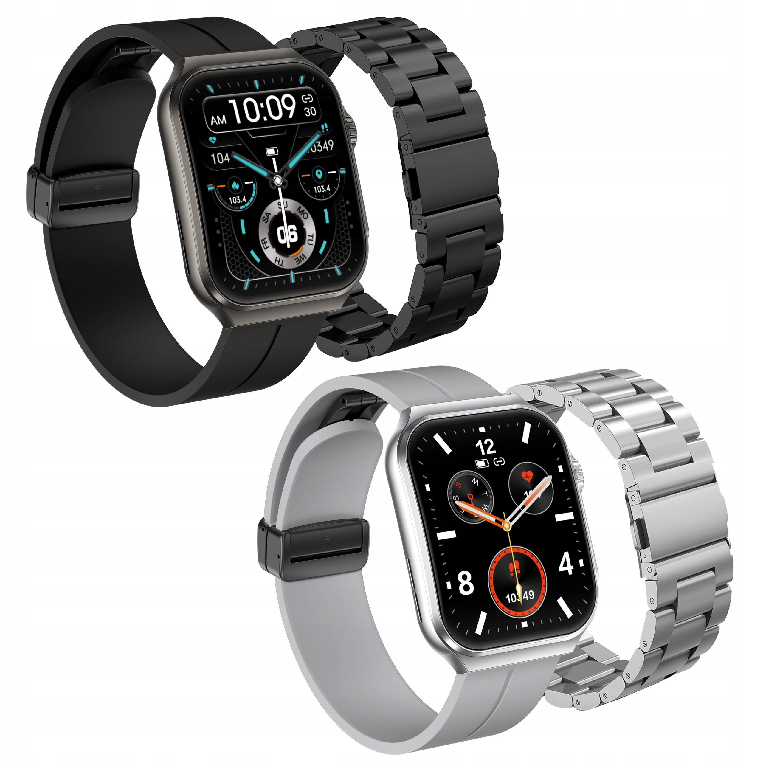 SMARTWATCH MĘSKI KARDIOWATCH EKG GLUKOZA CIŚNIENIE TEMPERATURA ROZMOWY PL Marka bez marki