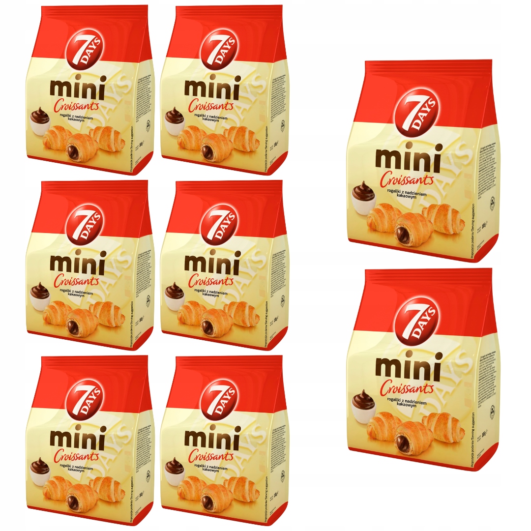 7 Days Mini Croissant z nadzieniem kakaowym 185 g x 8 sztuk