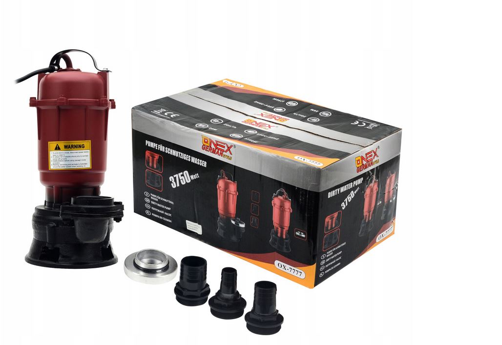 Pompa Zatapialna Do Wody Czystej i Brudnej Z Rodzrabniaczem Onex OX-7777