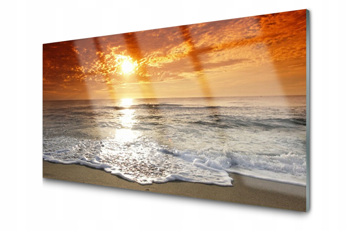 

Panel szklany Płytka Morze Słońce 140x70 + Klej