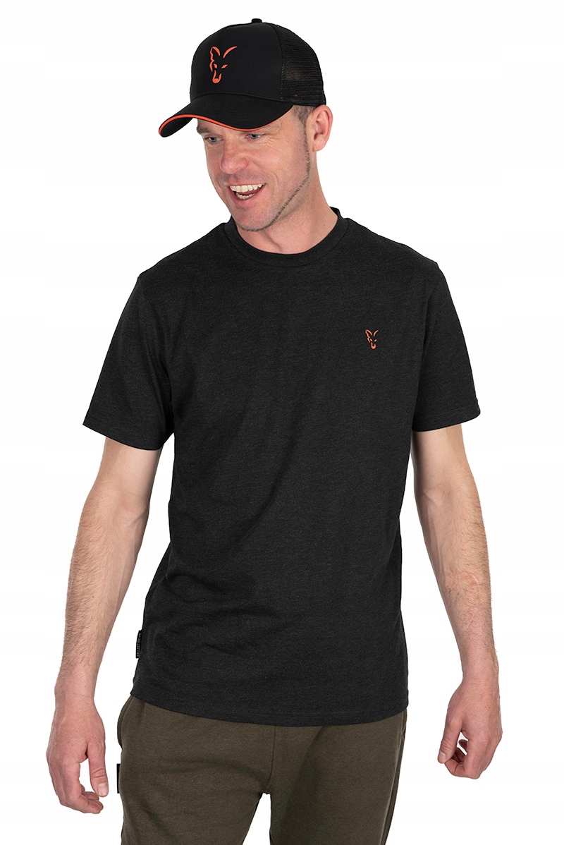 Fox T-Shirt T Colection T Black Orange roz. XL
