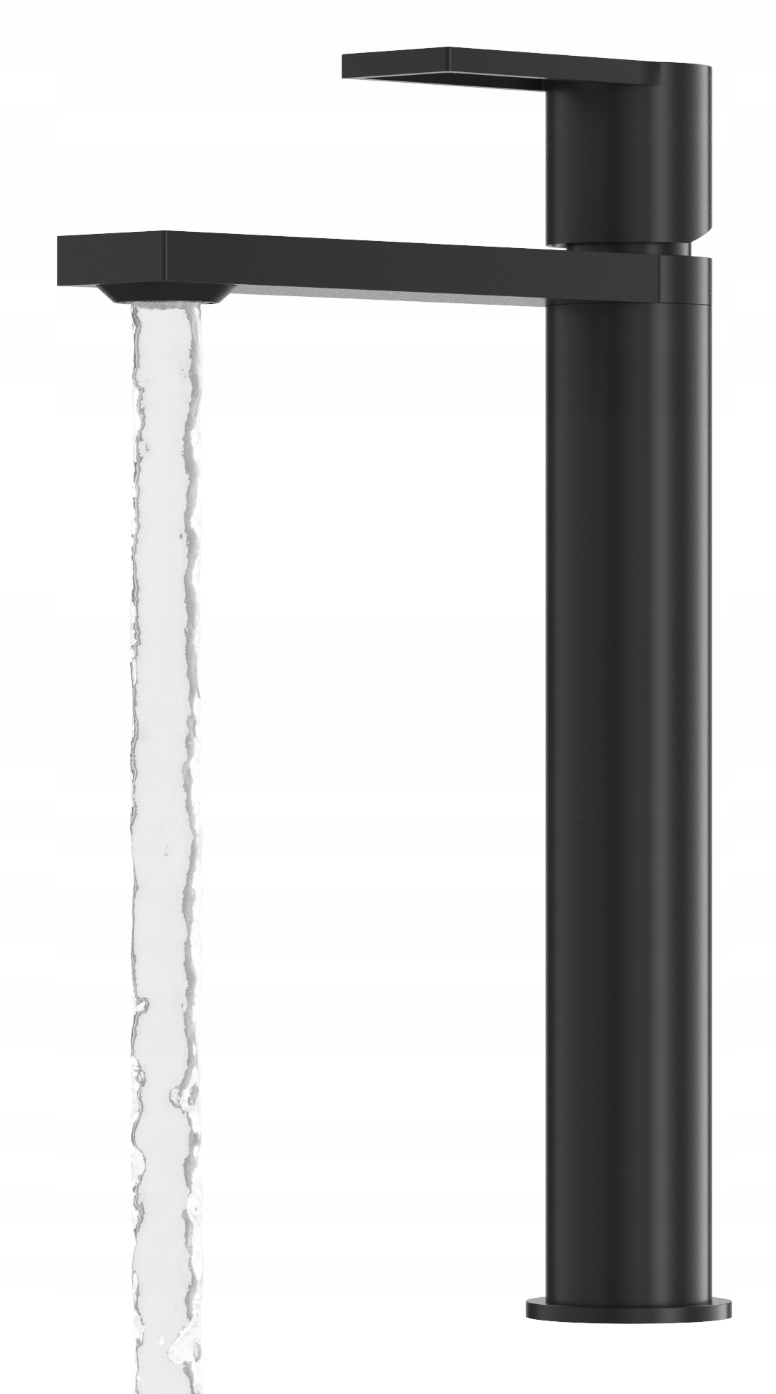 Umývadlová Batéria Čierna Armáda Vysoká Kúpeľňová Mosadzná Stojaca Kohútiková