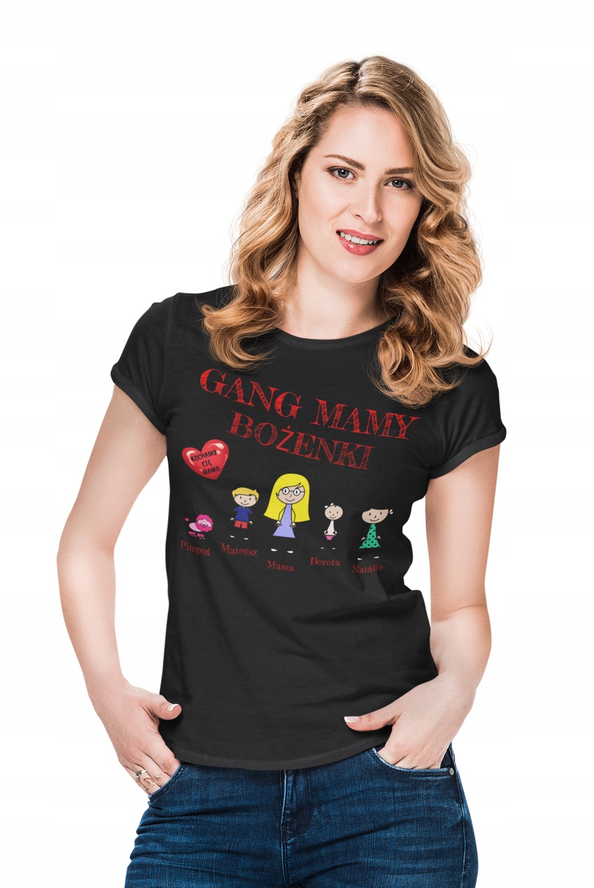 T-SHIRT KOSZULKA PREZENT DZIEŃ MAMY WŁASNY PROJEKT Tematyka, motyw Dzień mamy, mama, matka, dla niej, ona, własne zdjęcia, własne napisy, kreator, Twój projekt, prezent, upominek