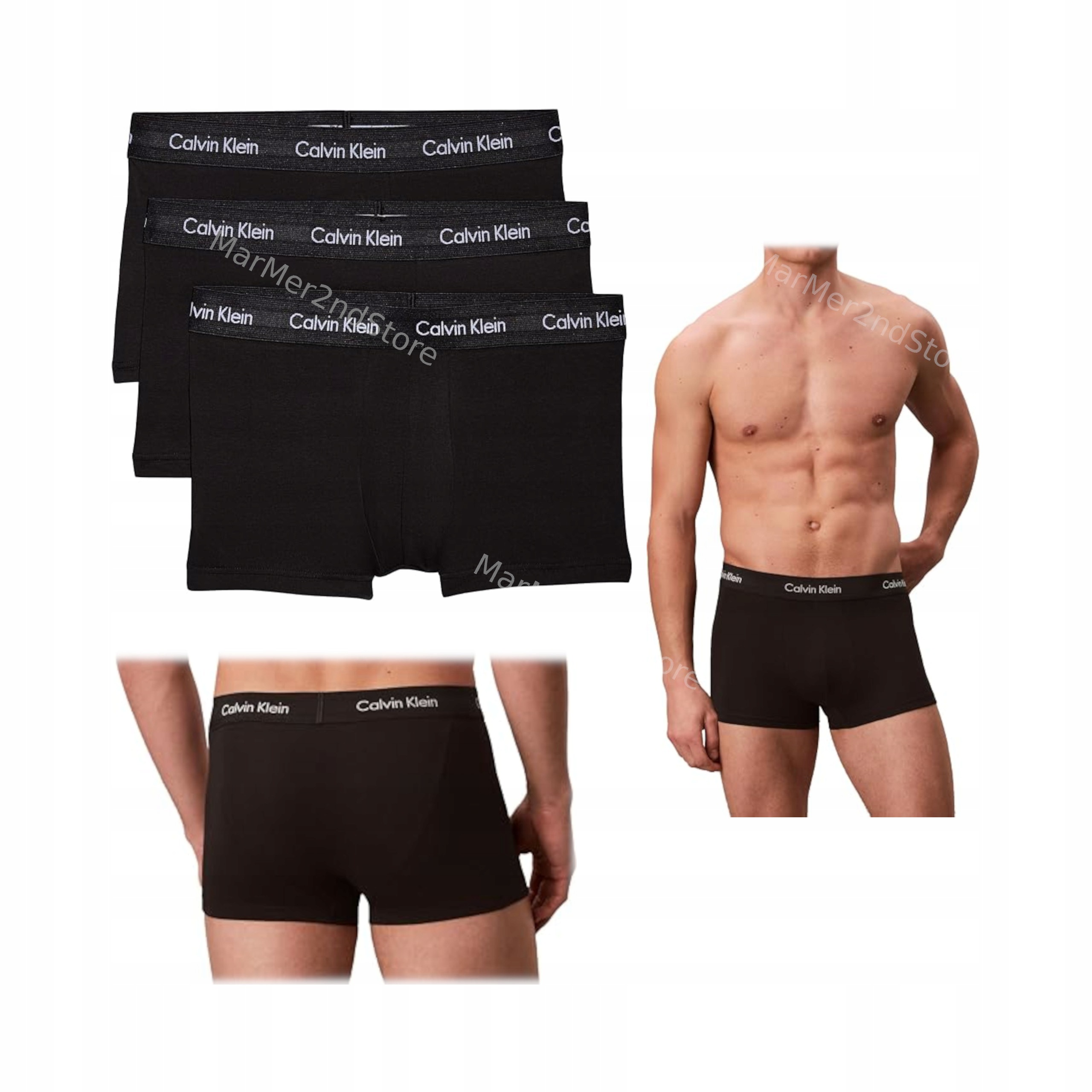 Calvin Klein 3-BALENÍ Pánské Boxerky Bavlna Elastické Černá L