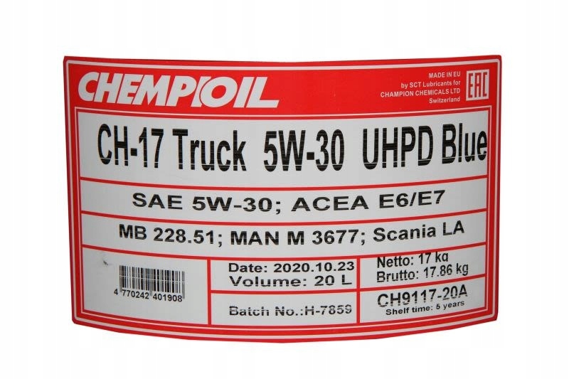 Olej silnikowy CHEMPIOIL CH-17 UHPD LS 5W30 20L PL