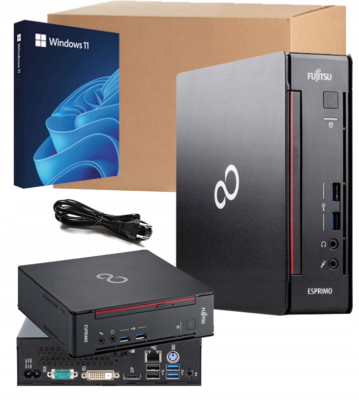 MOCNY Mini PC Fujitsu Q556 Tiny 8GB 256GB SSD Win11 DVD WIFI