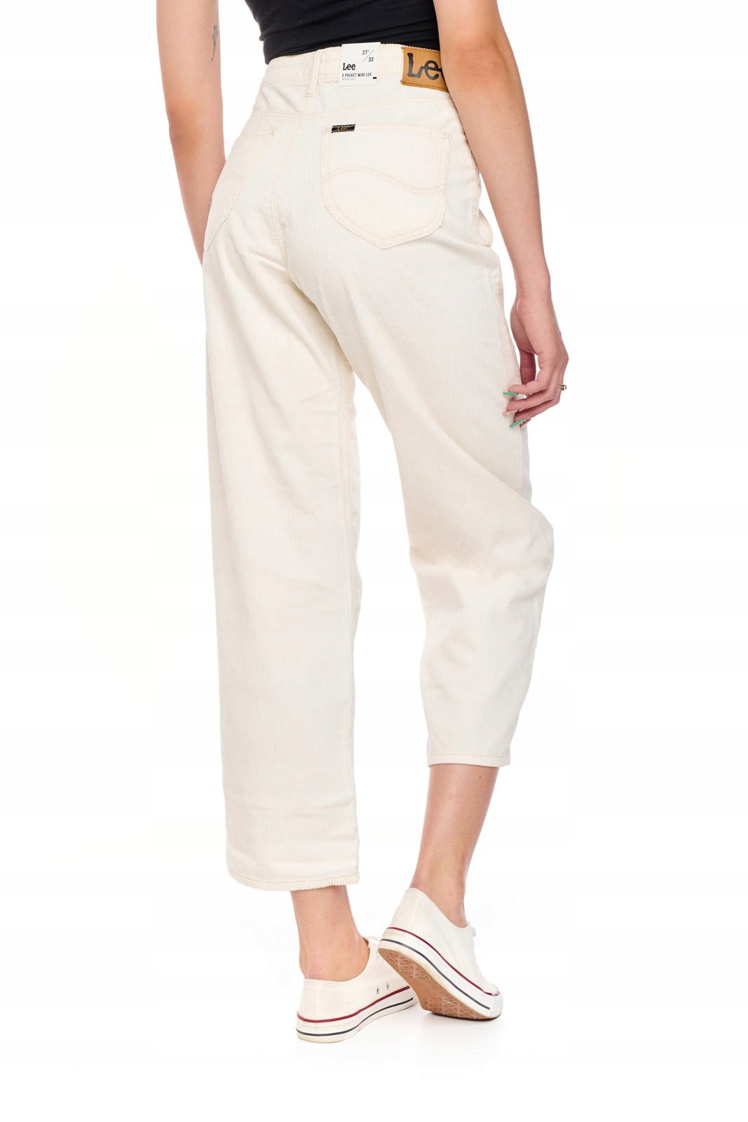Dámské široké kalhoty Lee 5 Pocket Wide Leg Off White L30SDC26 29/33