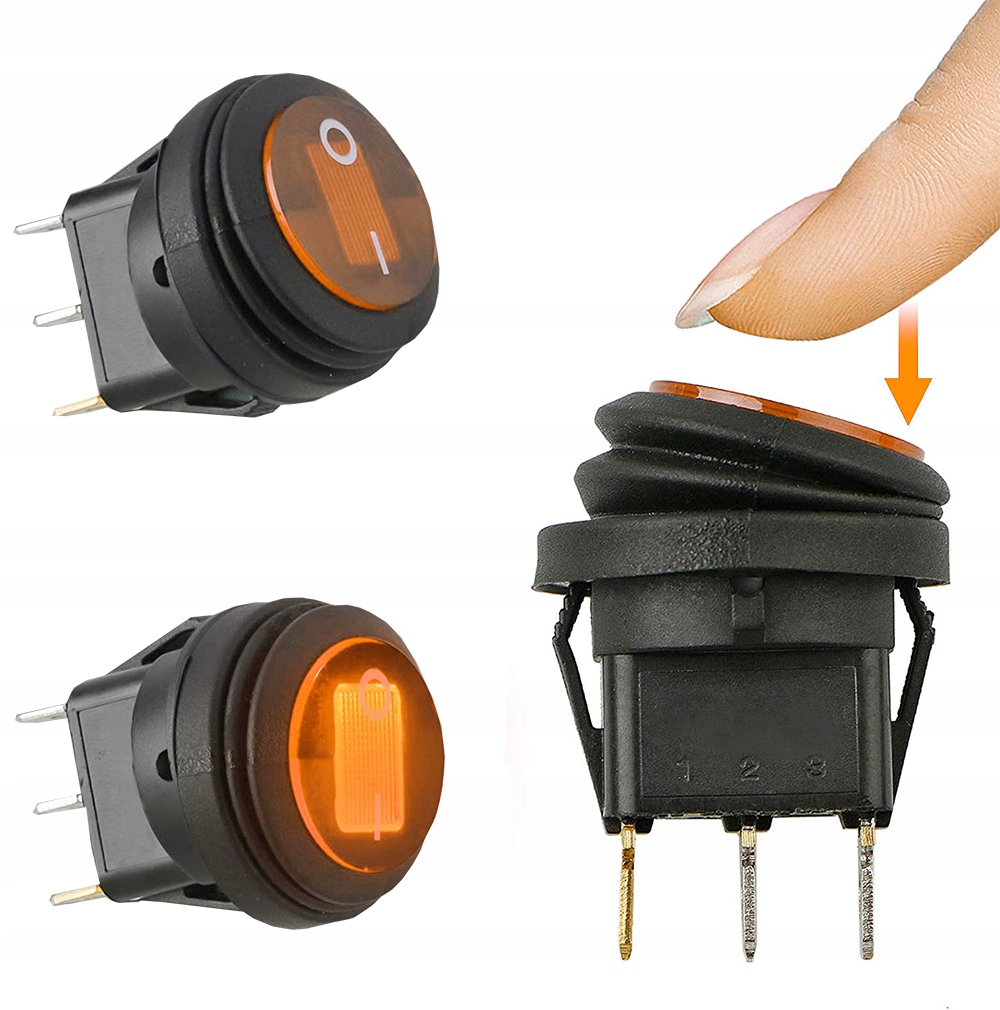 WŁĄCZNIK PRZEŁĄCZNIK HERMETYCZNY 12V PH4 POMARANCZ Producent części Batpol