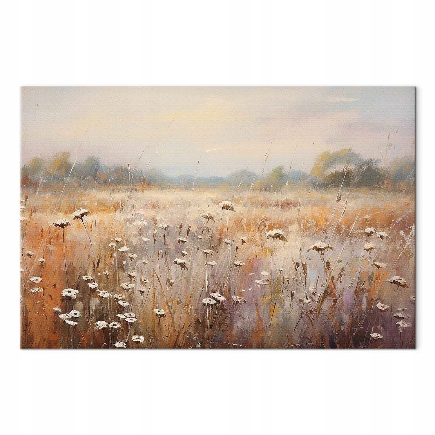 Obraz na plátně Krajina Pole Louka Trávy Květiny 60x40 cm