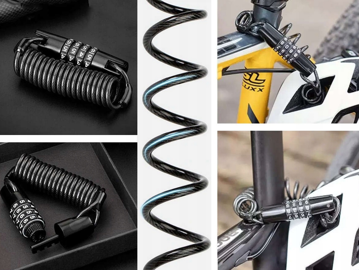 ZAPIĘCIE ROWEROWE BLOKADA LINKA NA KOD ZAMEK ROWER ZABEZPIECZENIE ROWEROWE Model Linka rowerowa na kod Rockbros T609