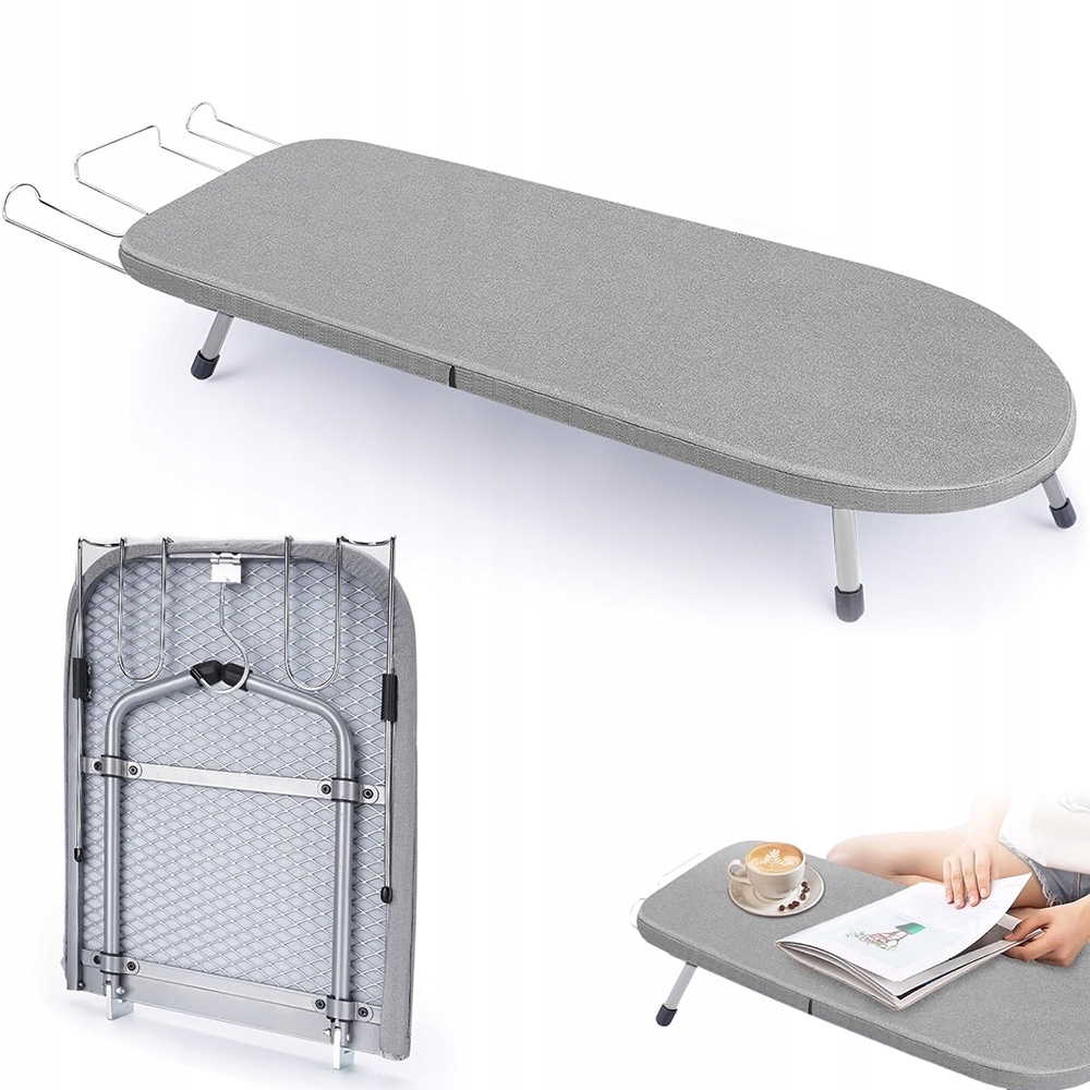 Levně Žehlicí Prkno Skládací Cestovní Kovová Plocha 4 Nohy