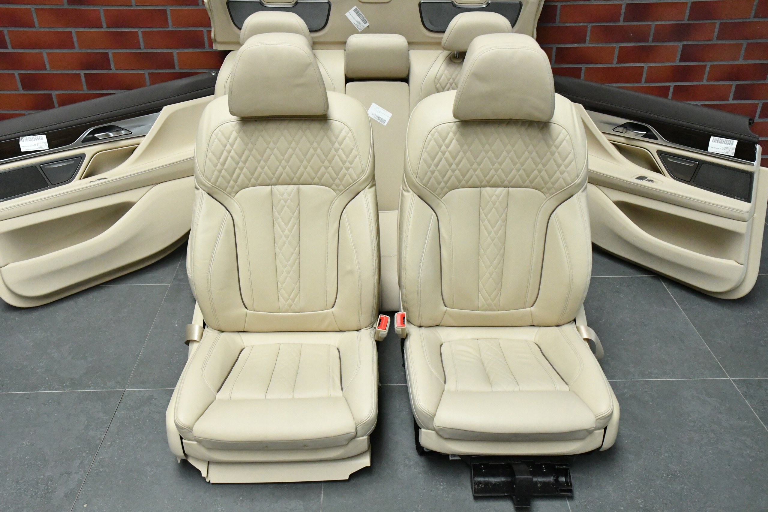 Sitze mitte innere BMW 7 G12 NAPPA CANBERRA BEIGE Sitze KOMFORT