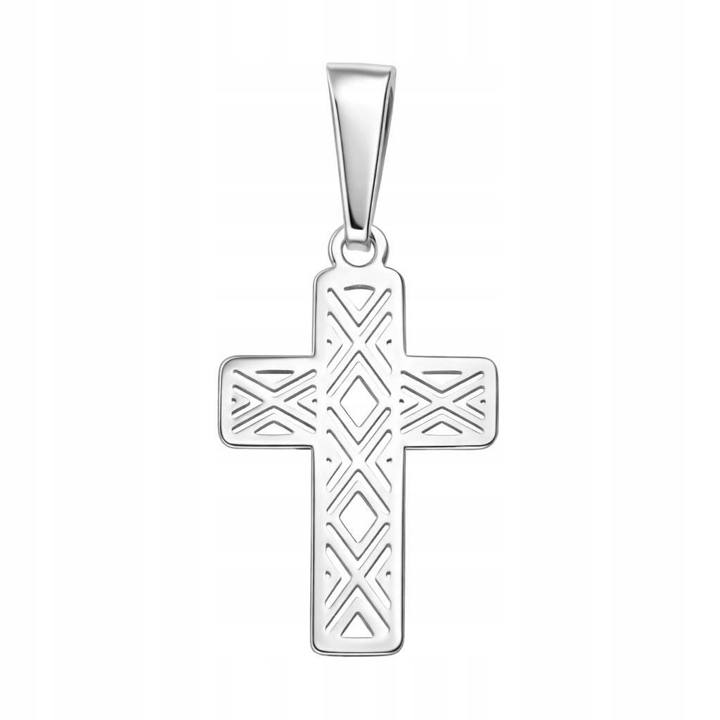 Stříbrný křížek Ag 925 rhodiovaný ažurový KC019RL