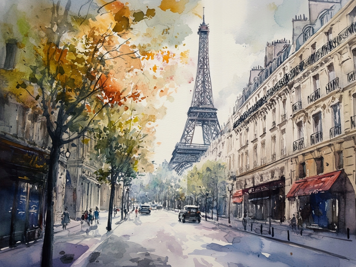 Obraz Na Plátně Canvas Město Paříž Francie Ulička Eiffelova Věž 100x75