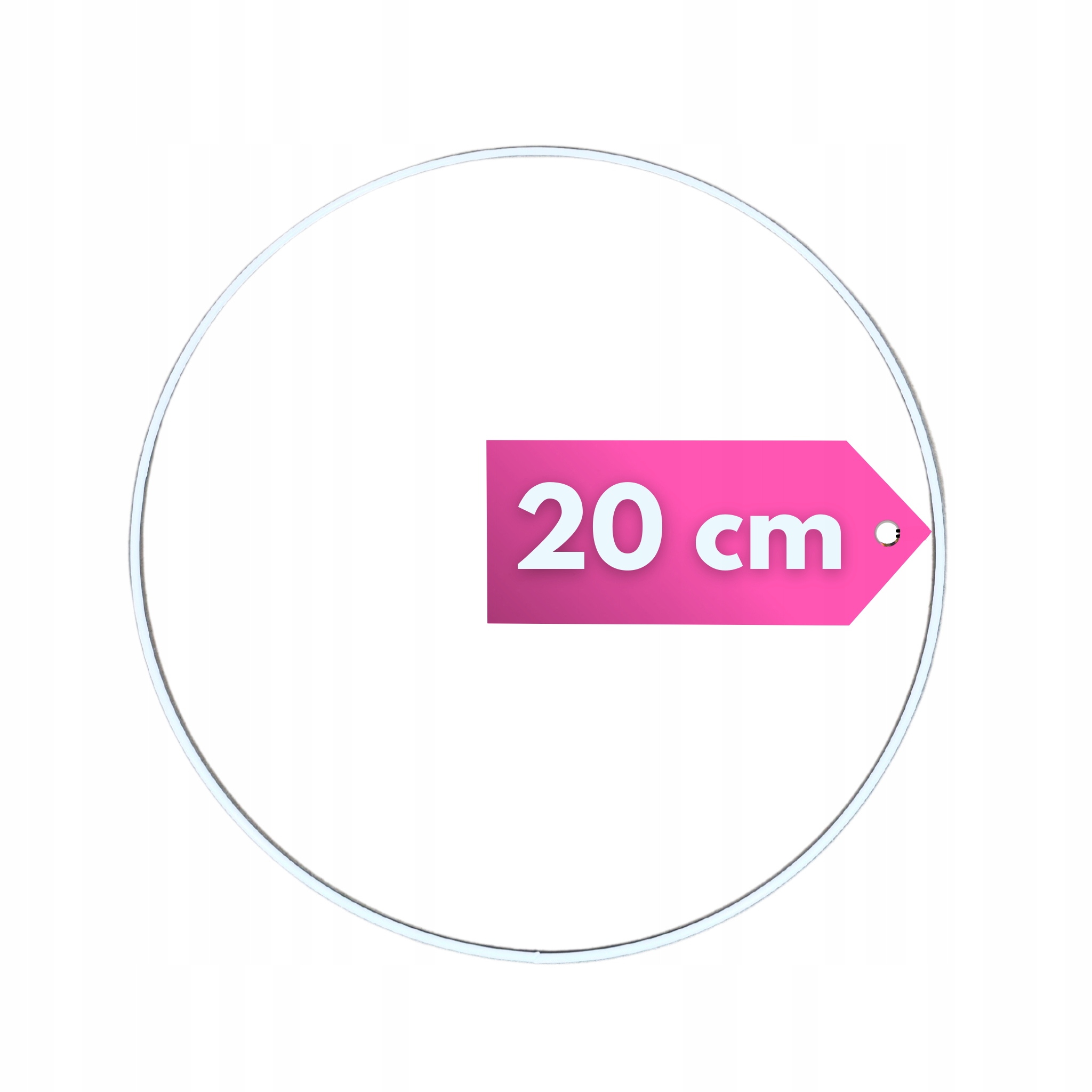 Белый обруч круг Ловец снов Ø 20 см