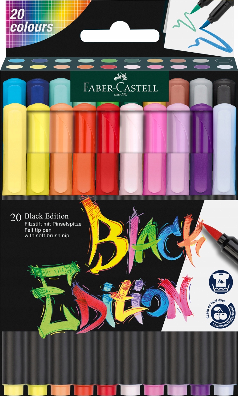 Pisaki Pędzelkowe Black Edition x20 Faber-Castell Marka Faber-Castell