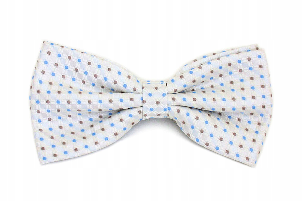 MUCHA i POSZETKA ZESTAW BIAŁY W KROPECZKI Marka Tissino