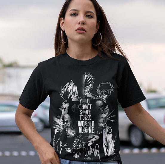 

Koszulka Damska Anime You Cant Save World Alone