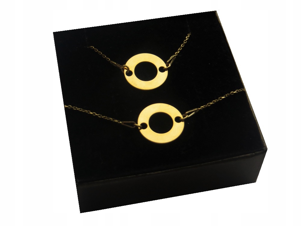 

Złoty komplet Celebrytka Kółko