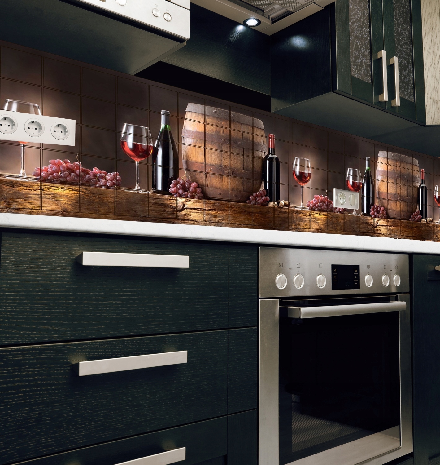 Panele PCV Okładzina Ścienna Kuchnia Wino 53898 Marka inna