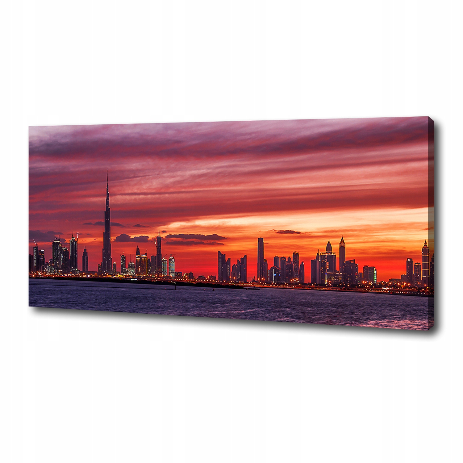 

Foto obraz na płótnie Zachód słońca Dubaj 125x50cm