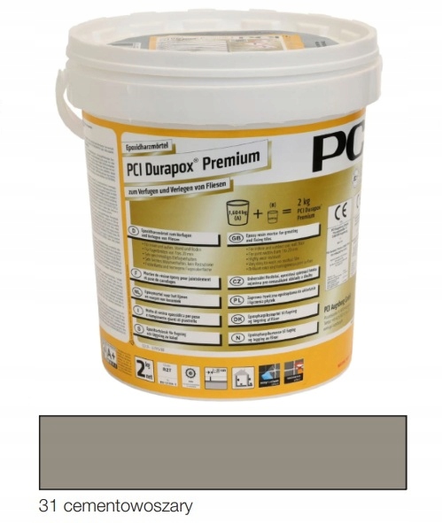Pci Durapox Premium epoxidová škárovacia hmota č. 31 cementovo šedá 2 kg