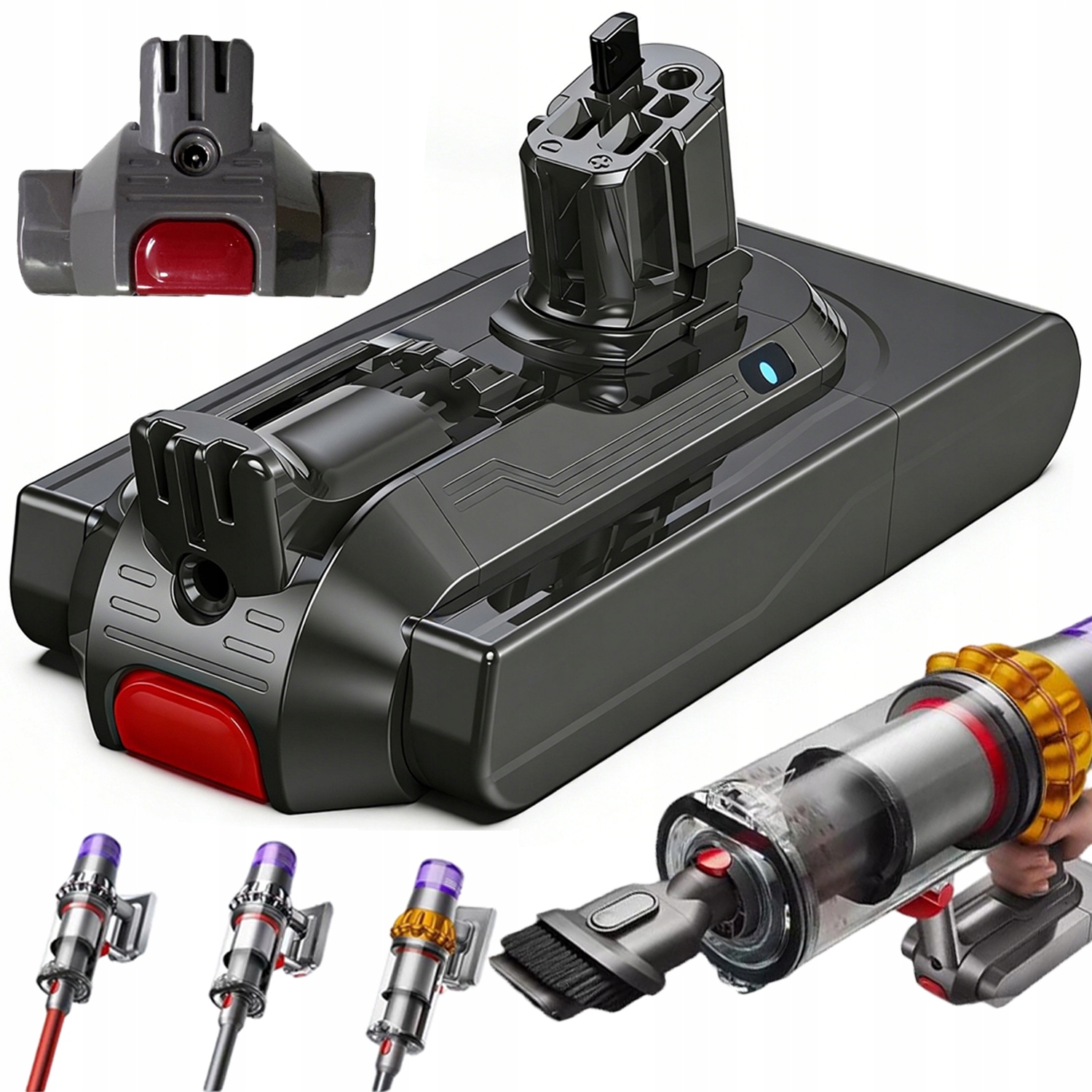 Akumulátor Baterie Náhradní Baterie Pro Vysavač Dyson V11 V15 SV15 25,2V 3900 Mah