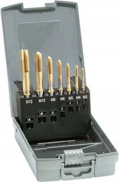 Zest.gwintownikow maszyn.DIN371/376 HSSE TiN, ksztalt B M3-12 +wiertlo do o