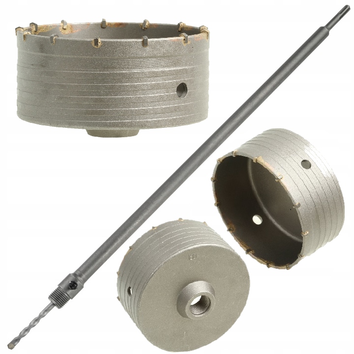 Otwornica Do Betonu 130 mm Adapter Sds plus 600 mm Frez Koronka Adapterem