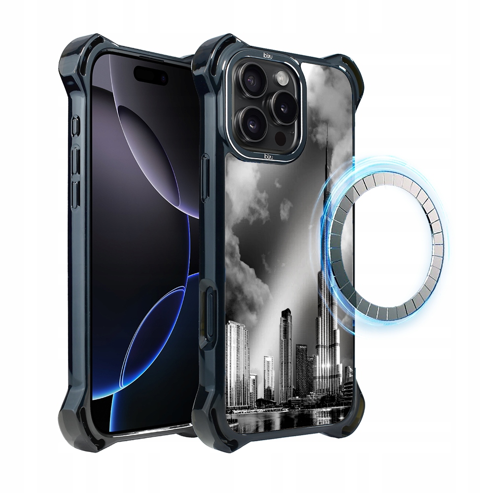 Pouzdro pro iPhone 16 Pro Ibizu DropGuard Ultra s MagSafe, Burj Khalifa
