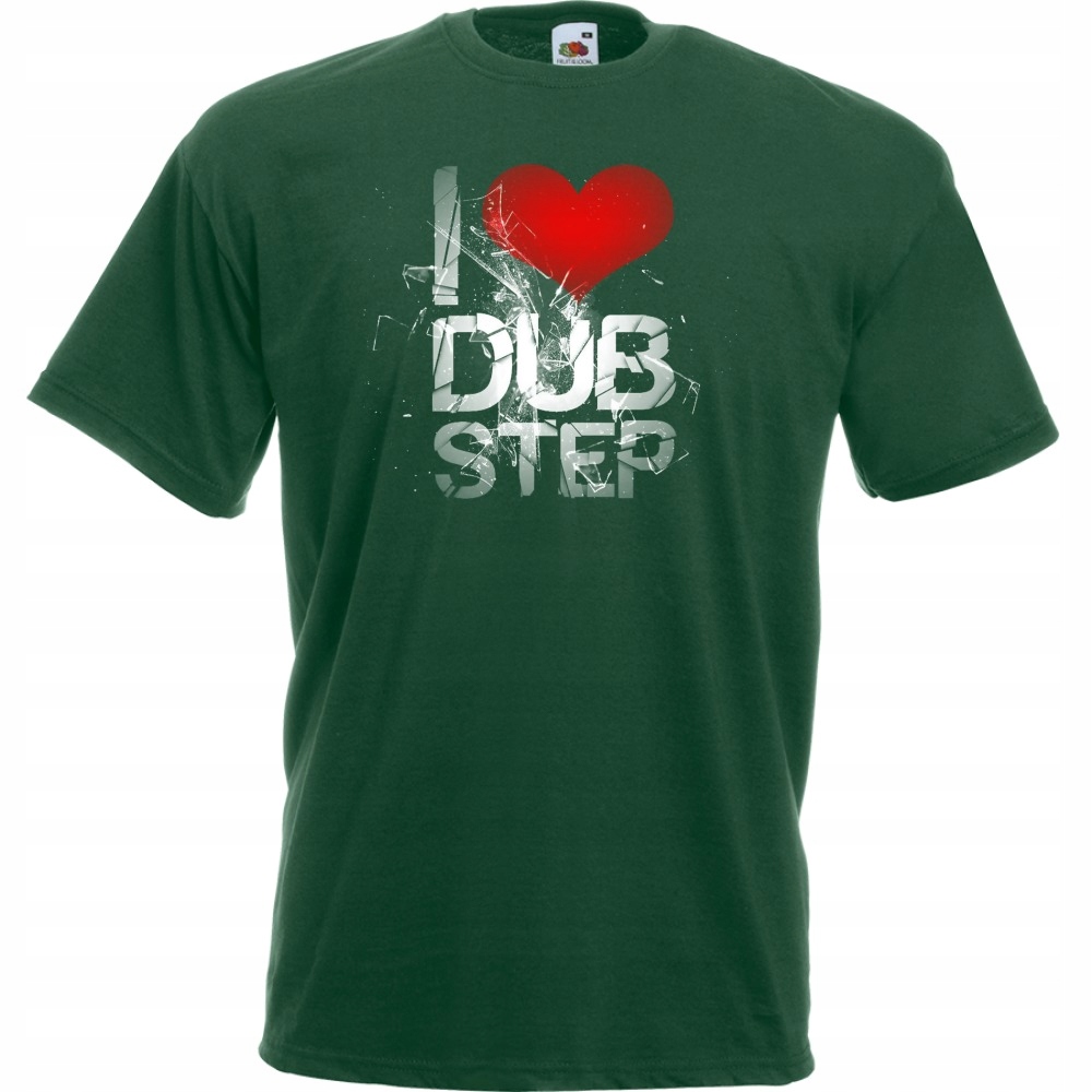 

Koszulka z nadrukiem i love dubstep muzyka XL bute