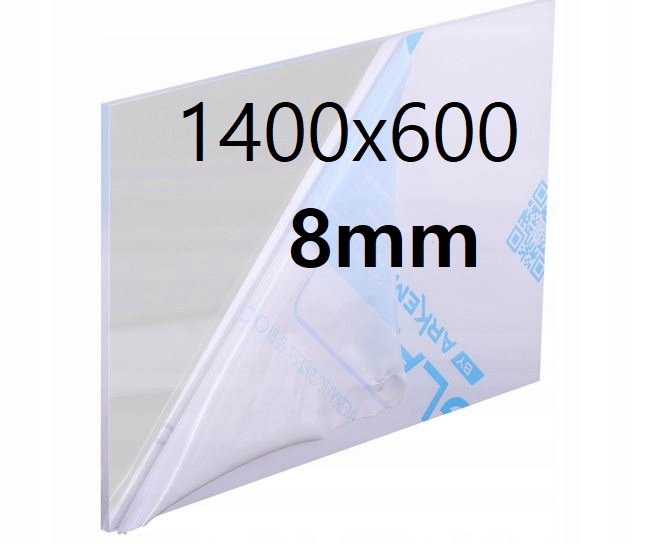 Plexi /plexi Plexi Plexa Bezbarvá na míru 1400x600x8 mm Akrylová Deska
