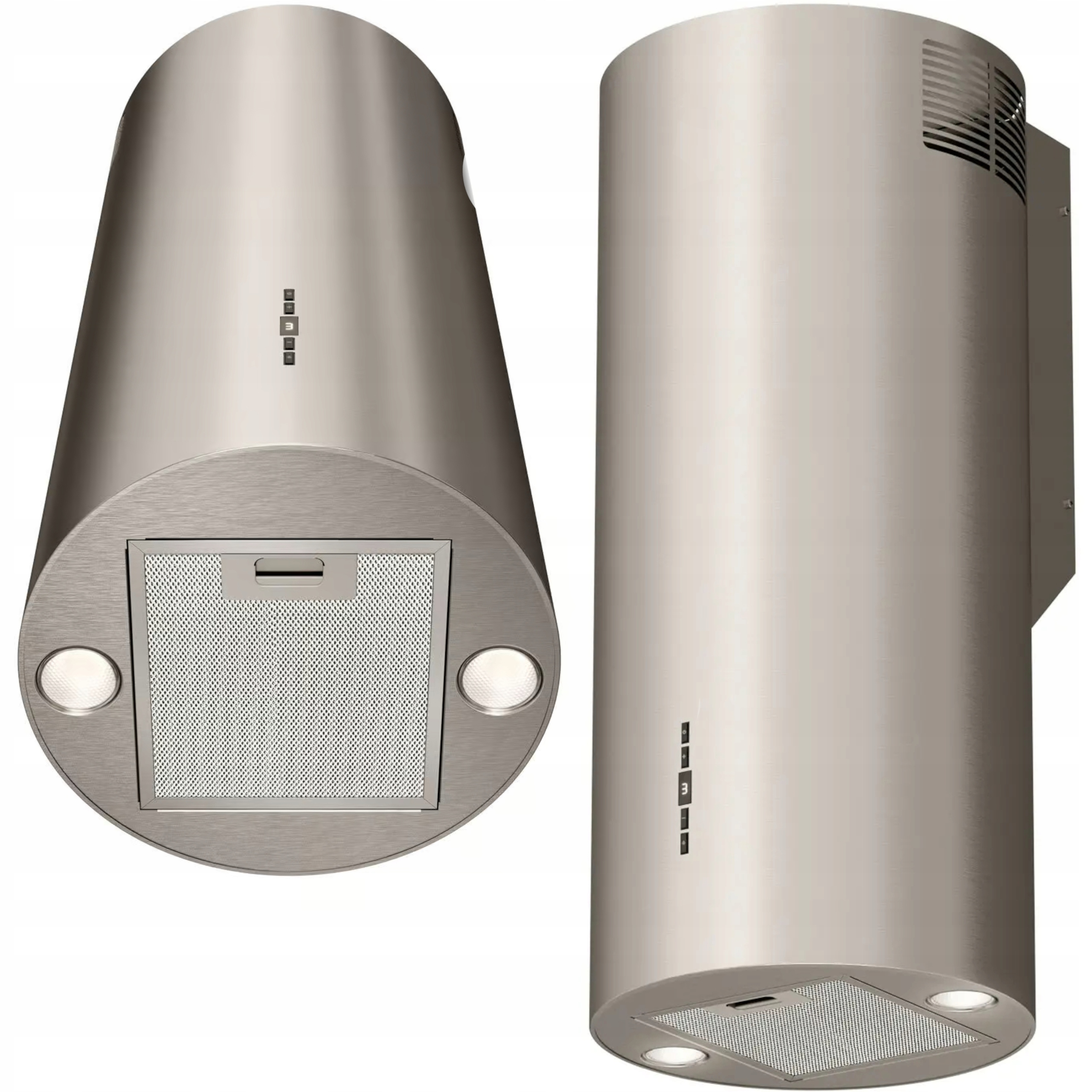 Okap kuchenny kominowy Przyścienny tuba Maan Elba W731 Led Inox Satyna