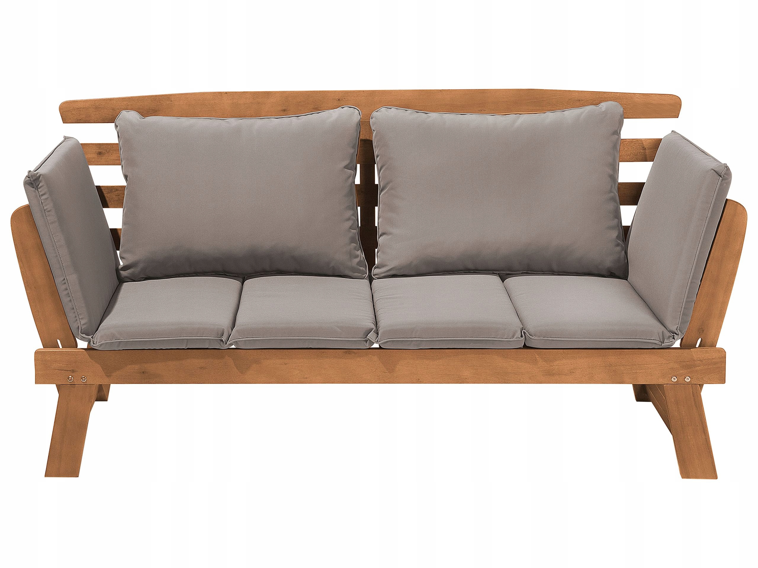 Sofa ogrodowa poduchy 2os ciemne drewno
