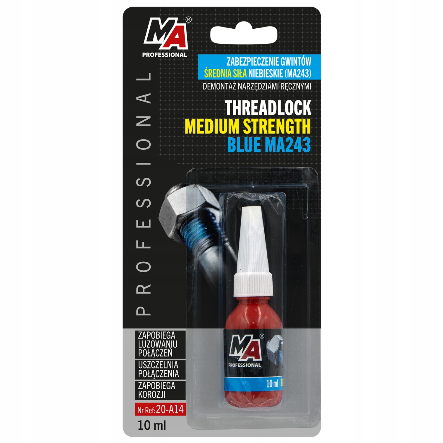 Ma Środek do Zabezpieczenia Gwintów Niebieski 10ml