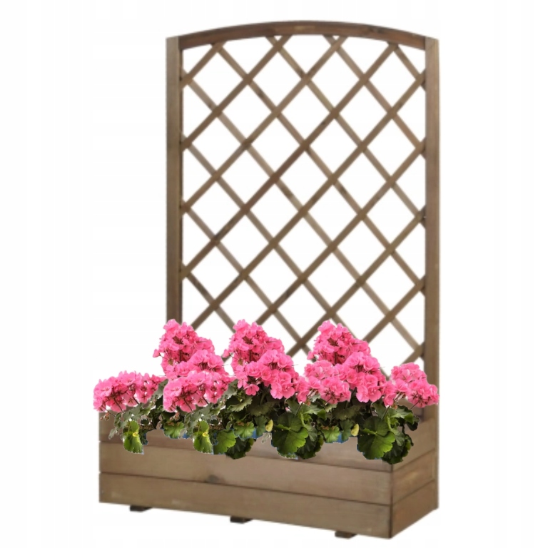Zahradní Květináč S Obloukovou Mřížkou Dřevo 40X90X140 CM