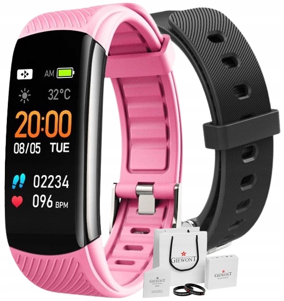 

Smartband Smartwatch Kroki Sms Tętno +pasek Grawer